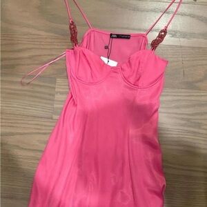 Zara Vibrant Pink Mini Dress NEW with tags never worn